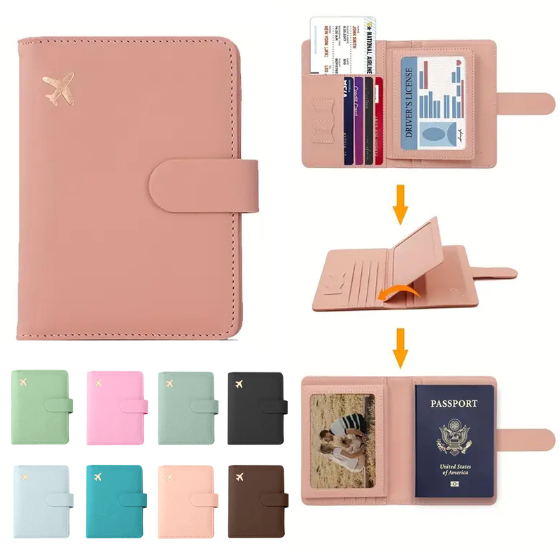Men'S Accessories Types - 防水レザーパスポートホルダー かわいいバックル付き - 旅行用ブックカバー カードオーガナイザー 男女兼用