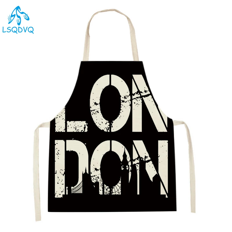 Men'S Accessories London - 男性と女性のためのキッチンエプロン,ロンドンの通り,英国の旗が印刷された,ノースリーブのリネン,ベーキングアクセサリー,家庭用
