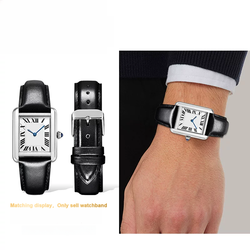 Men'S Accessories Cartier - カルティエ タンク ロンドン ソロ用、本革製時計バンド。14mm、16mm、18mm、19mm、20mm、21mmのサイズに対応。交換用リストバンド、男女兼用。時計ストラップ、アクセサリー。