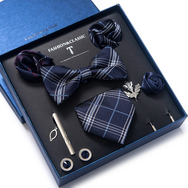 Neck Tie Set Box - クラシックな結婚式の贈り物,正方形のスクエアポケット,ネクタイボックス,メンズスーツ,赤いスタンプ,バレンタインデーのアクセサリー,卸売