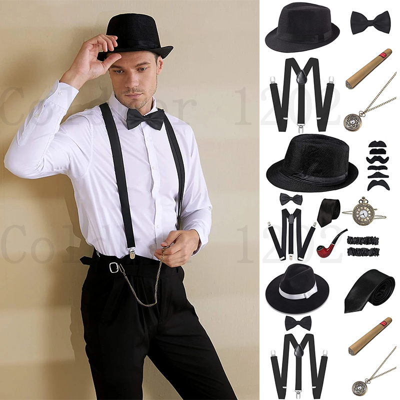 フリー船ハロウィン 1920 年代メンズギャツビーギャングア - Men'S Accessories In The 1920S のレビューと価格