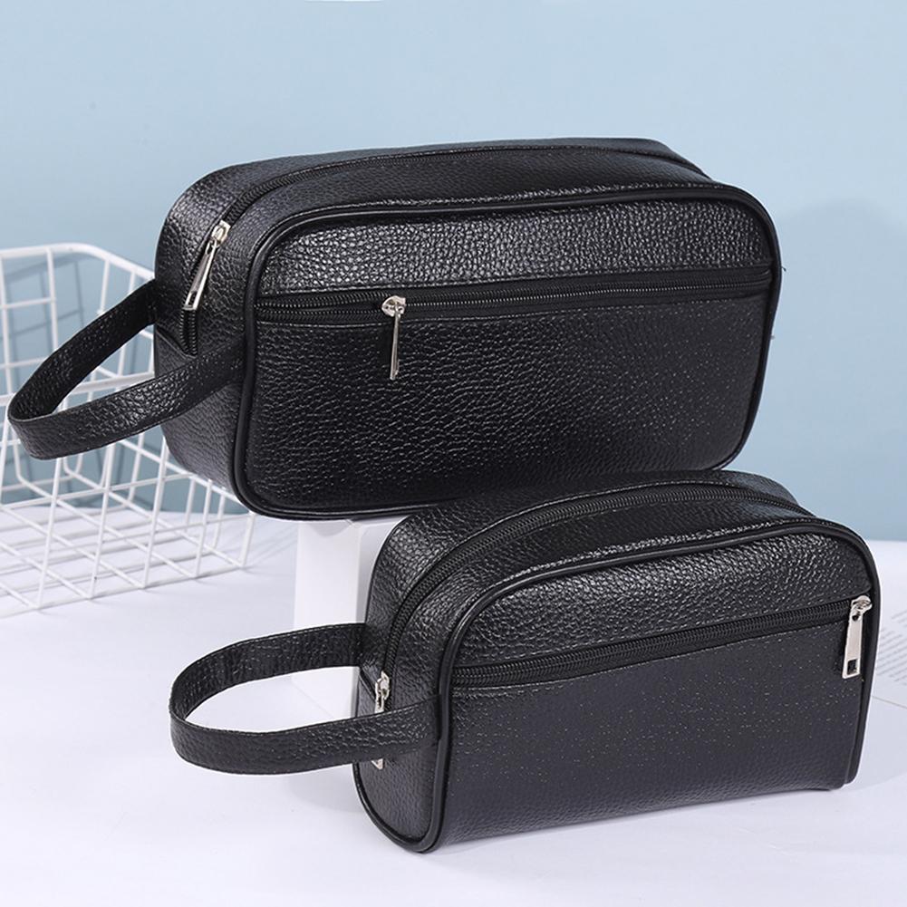 男性ビジネストラベルバッグヴィンテージリストレットバッグPU - Travel Organizer Men のレビューと価格