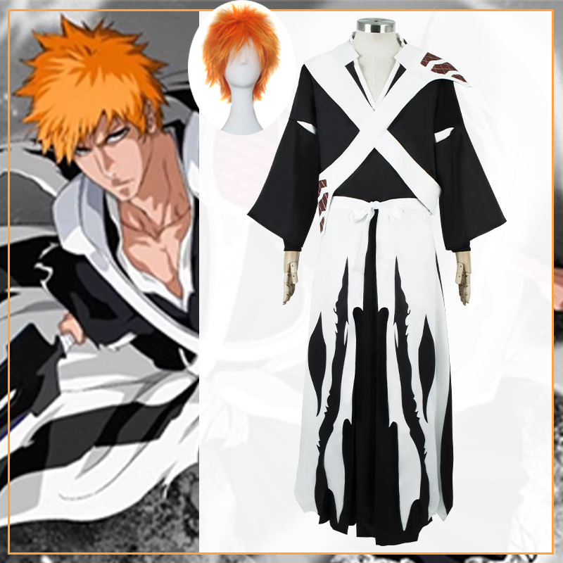 アニメ「BLEACH」黒崎一護のコスプレ用ウィッグ、千年血戦 - Men'S Kimono Accessories のレビューと価格