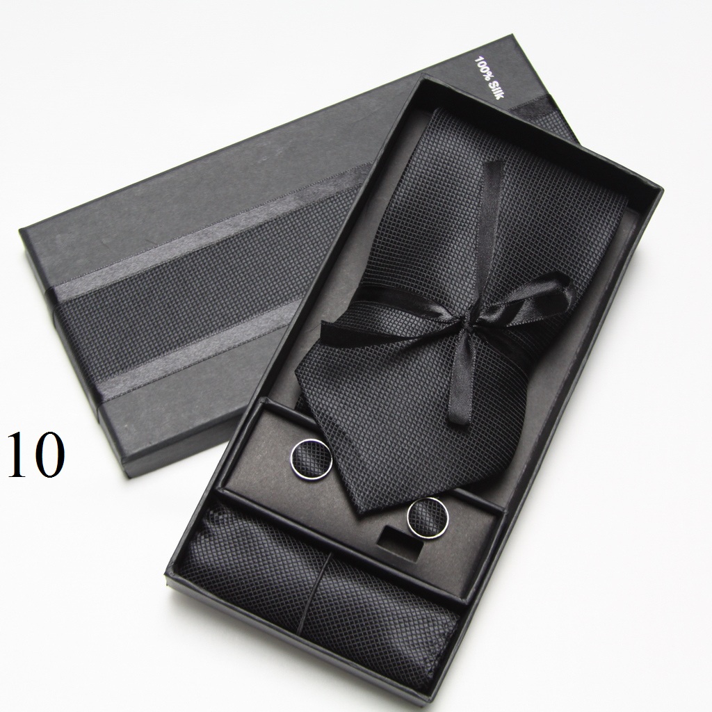 ソリッドネクタイセットボックス カフスボタン ハンカチ メン - Neck Tie Set Box のレビューと価格