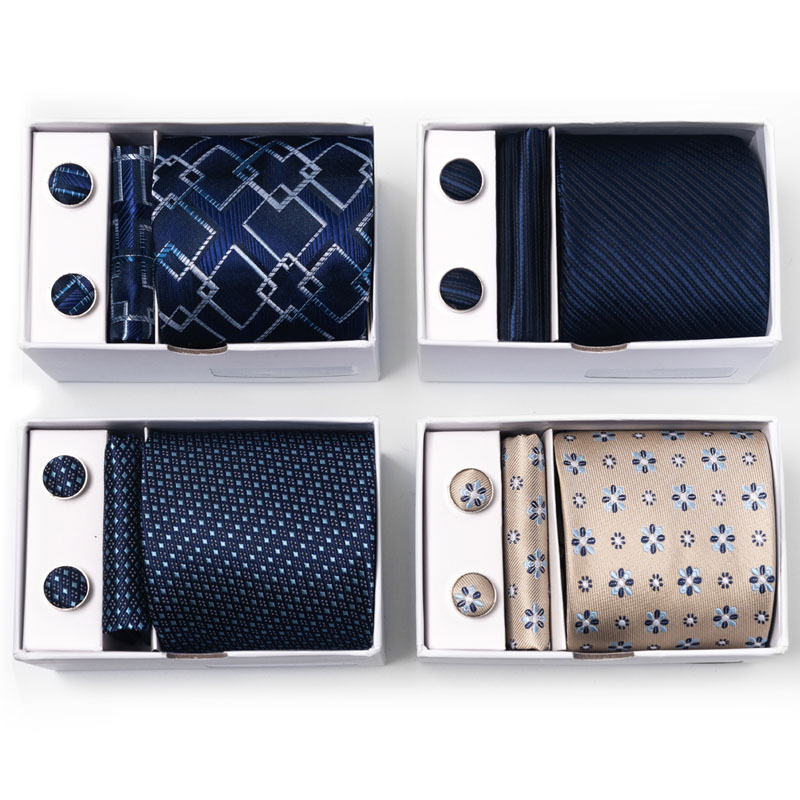 新しいメンズフラワーポルカドットマルチカラースポットギフトボ - Neck Tie Set Box のレビューと価格