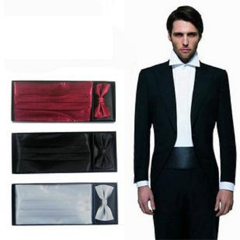 メンズソリッドボウタイネクタイセット、カマーバンド、ハンカチ - Neck Tie Set Box のレビューと価格