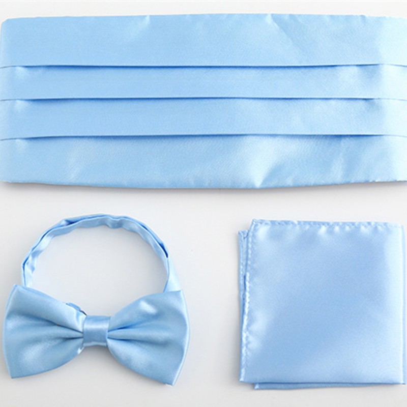 メンズソリッドボウタイネクタイセット、カマーバンド、ハンカチ - Neck Tie Set Box のレビューと価格