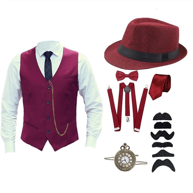 ハロウィーン1920年代風メンズコスチューム＆アクセサリーセ - Men'S Accessories In The 1920S のレビューと価格