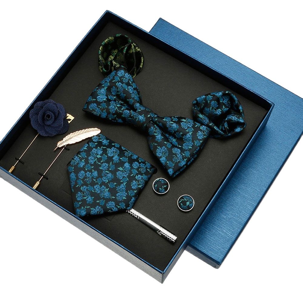 男性用の豪華なシルクネクタイ,休暇用のアクセサリーと蝶ネクタ - Neck Tie Set Box のレビューと価格