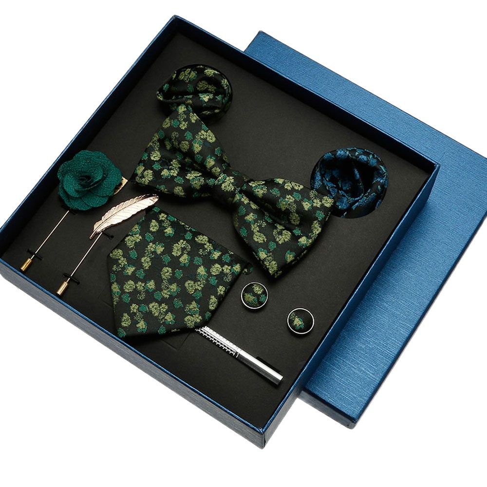 男性用の豪華なシルクネクタイ,休暇用のアクセサリーと蝶ネクタ - Neck Tie Set Box のレビューと価格