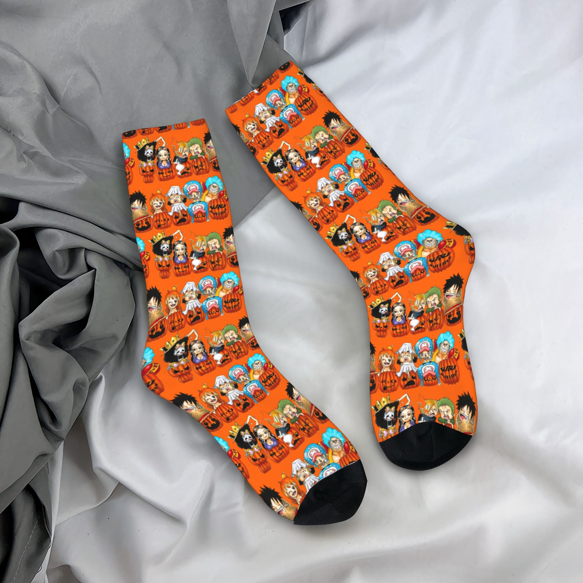 ワンピース ハロウィン ルフィ かぼちゃ柄 ソックス レディ - Men Accessories All のレビューと価格