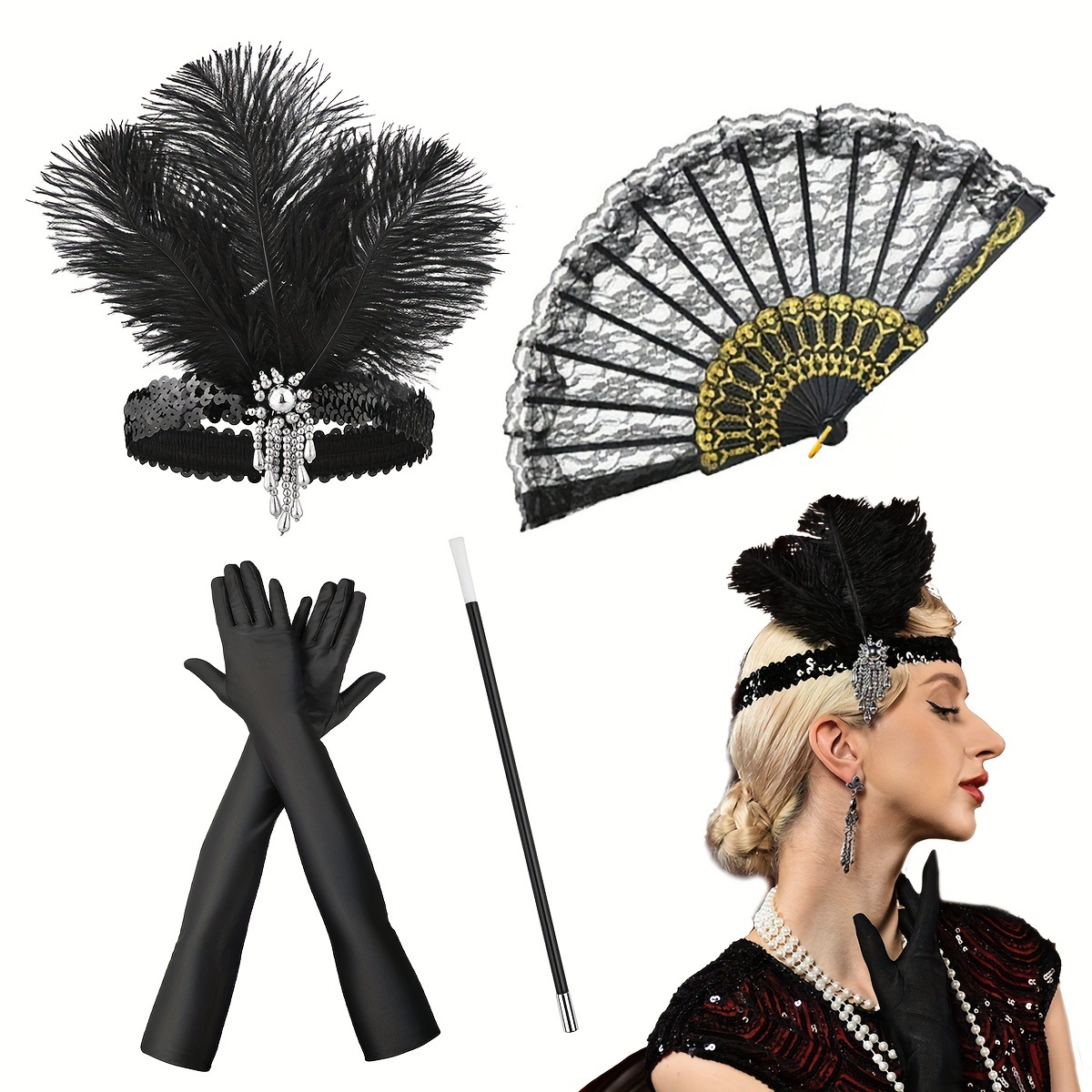 子供用メンズ1920年代レトロ衣装セットマスクウェディングパ - Men'S Accessories In The 1920S のレビューと価格