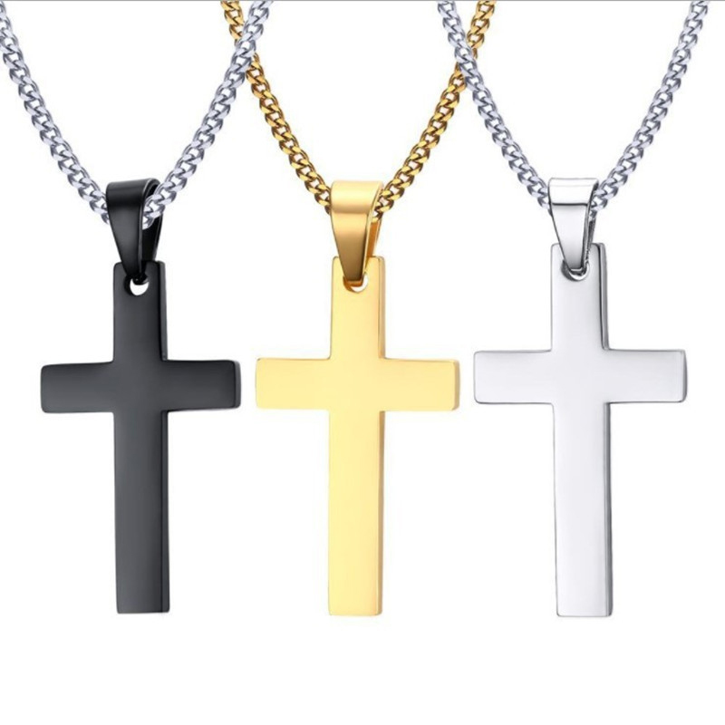 ヴィンテージゴシックペンダントクロスネックレスクールなストリ - Men Accessories Neck Chain のレビューと価格