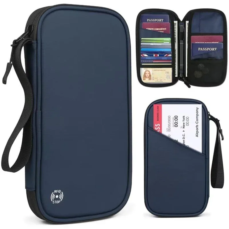 軽量ファミリートラベルパスポートカバーウォレットジッパー付き - Travel Organizer Men のレビューと価格
