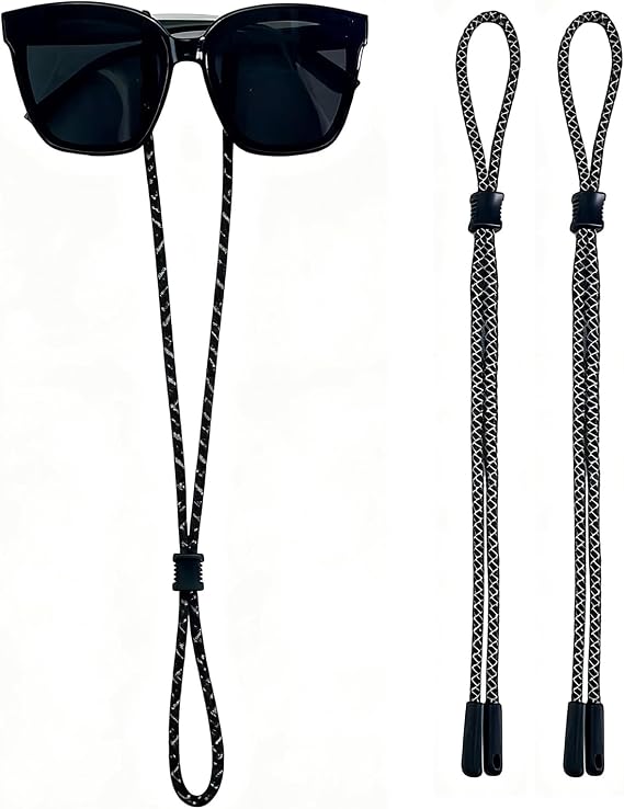 2個入りメガネストラップ、反射材付きメガネコード（男女兼用） - Men Accessories Neck Chain のレビューと価格
