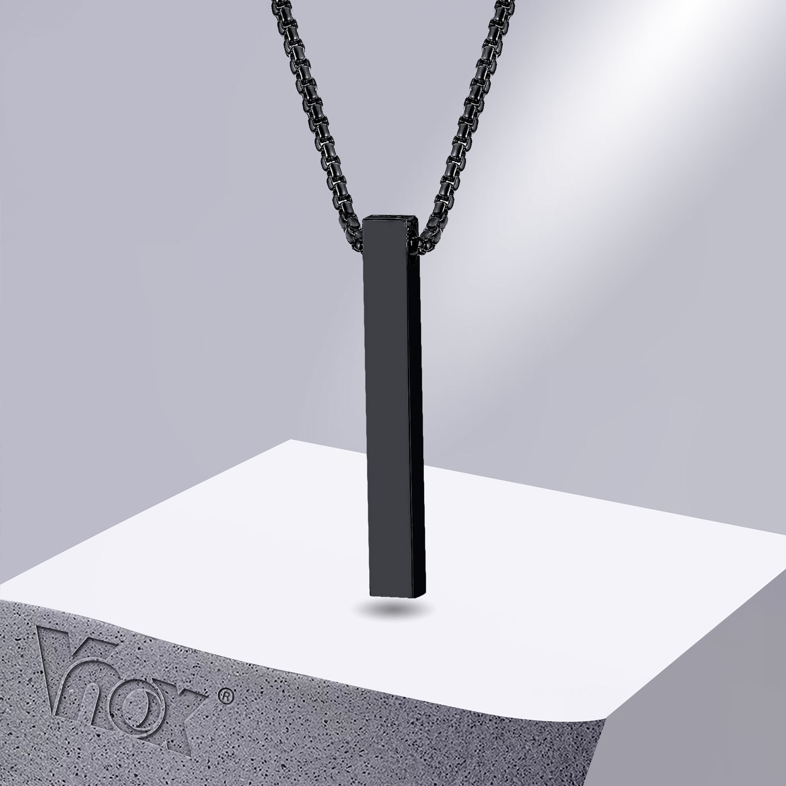 Vnox 5mm ピラーネックレス メンズ レディース ステ - Men Accessories Neck Chain のレビューと価格