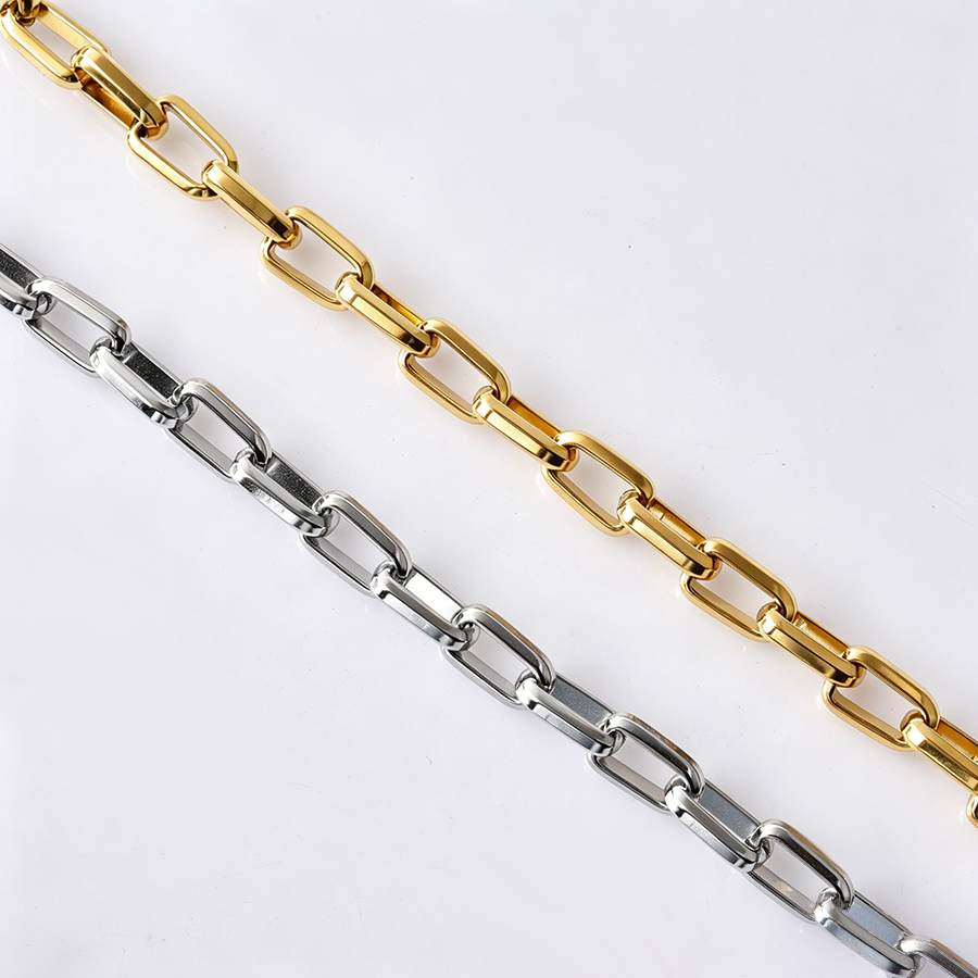 ステートメントオムブレジュエリー長方形チェーンネックレスネッ - Men Accessories Neck Chain のレビューと価格