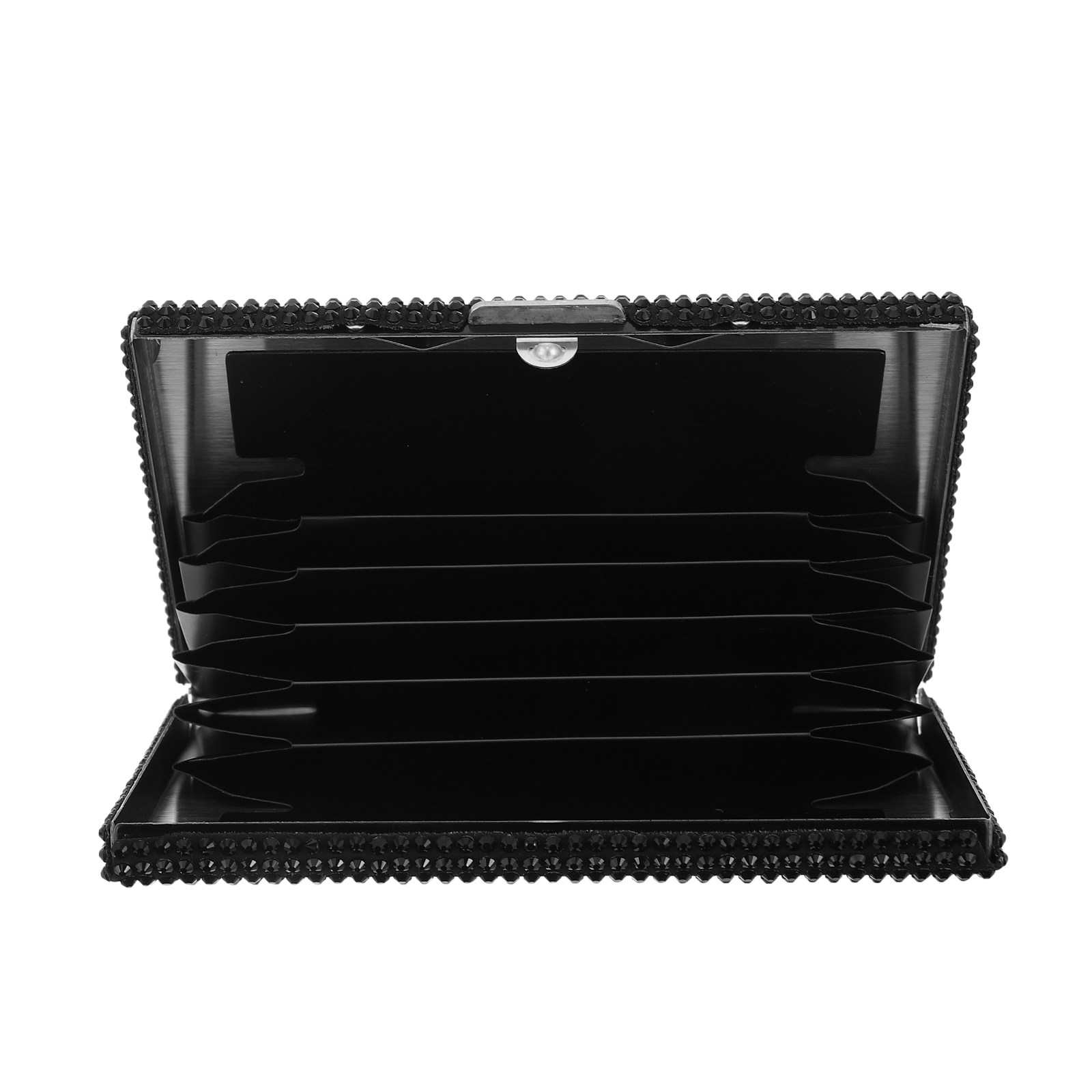 スリムな金属製名刺入れ。ラインストーンがあしらわれた車内用ポ - Travel Organizer Men のレビューと価格
